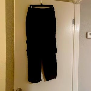 Johnny Was-loose silky fabric, elastic waist band, cargo pockets